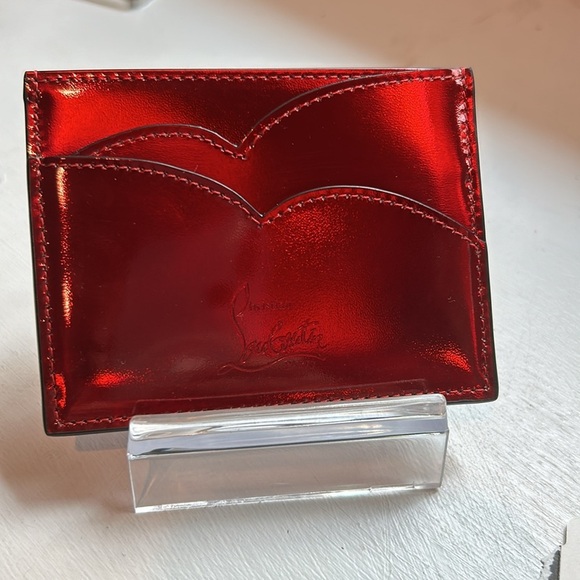 Christian Louboutin Hot Chick Red Patent Leather Card Holder BNWT Authentic - Picture 4 of 6